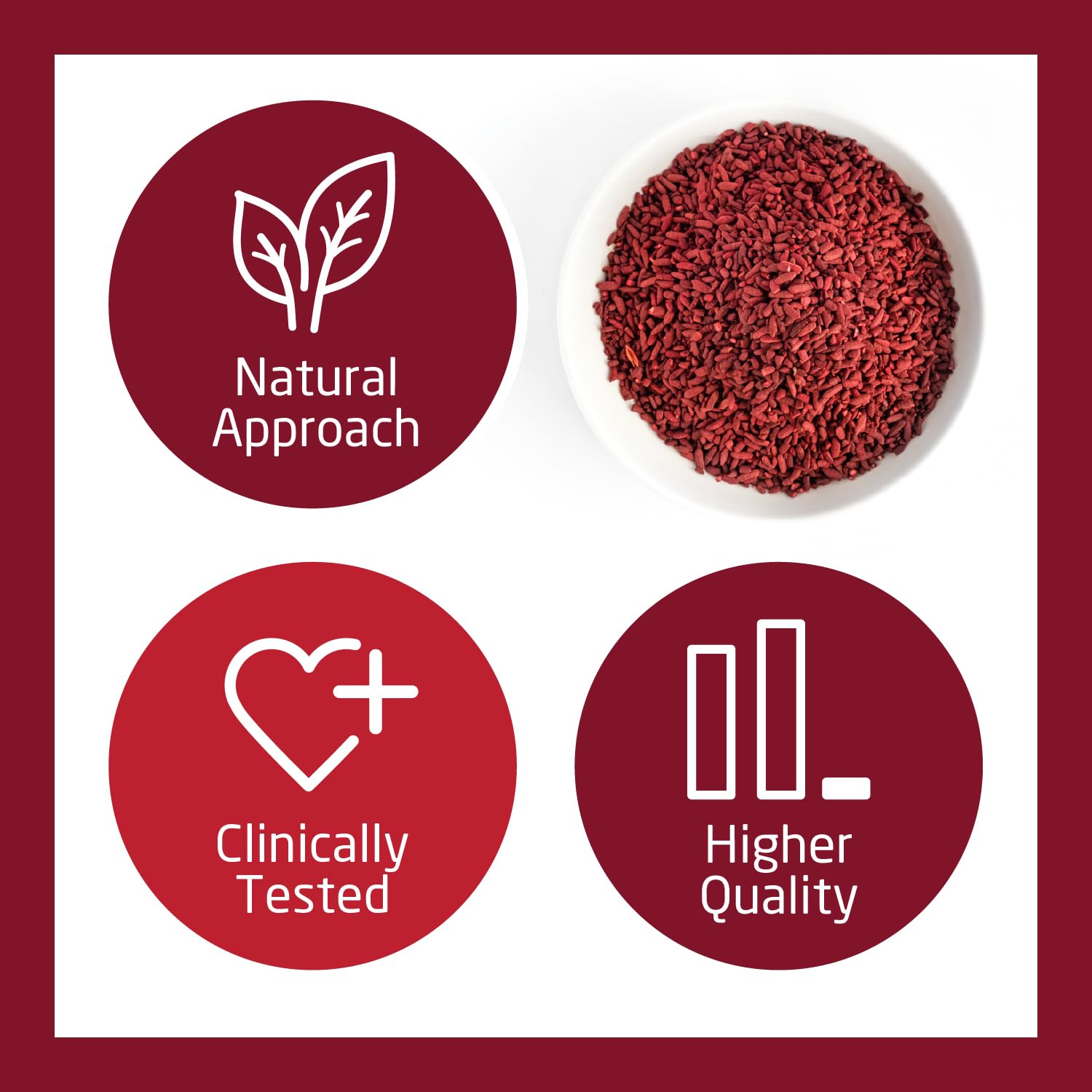 HeartShape Red Yeast Rice 240 Count serving size icon for daily use