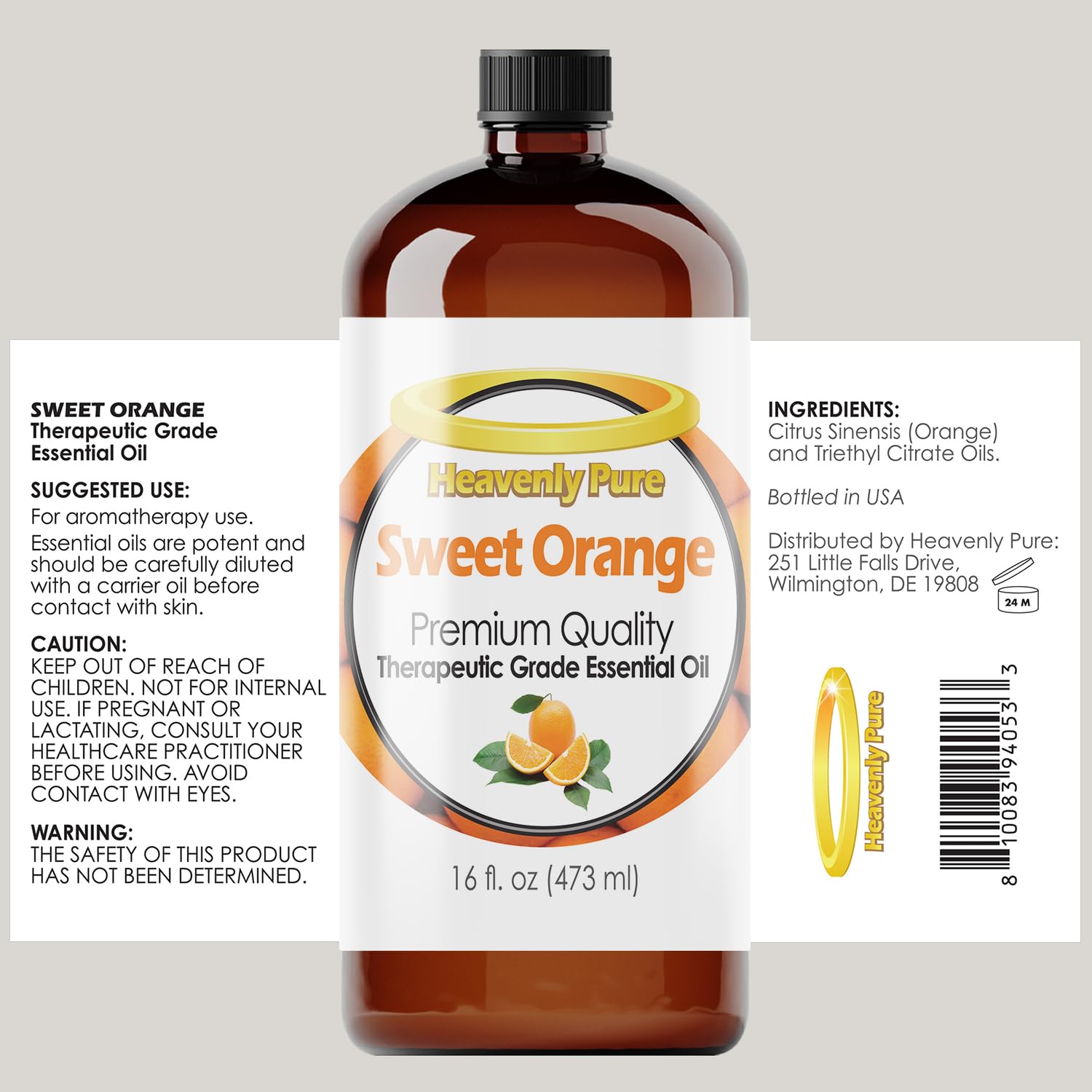 Heavenly Pure Sweet Orange oil in diffuser setup adds a bright citrus note to rooms