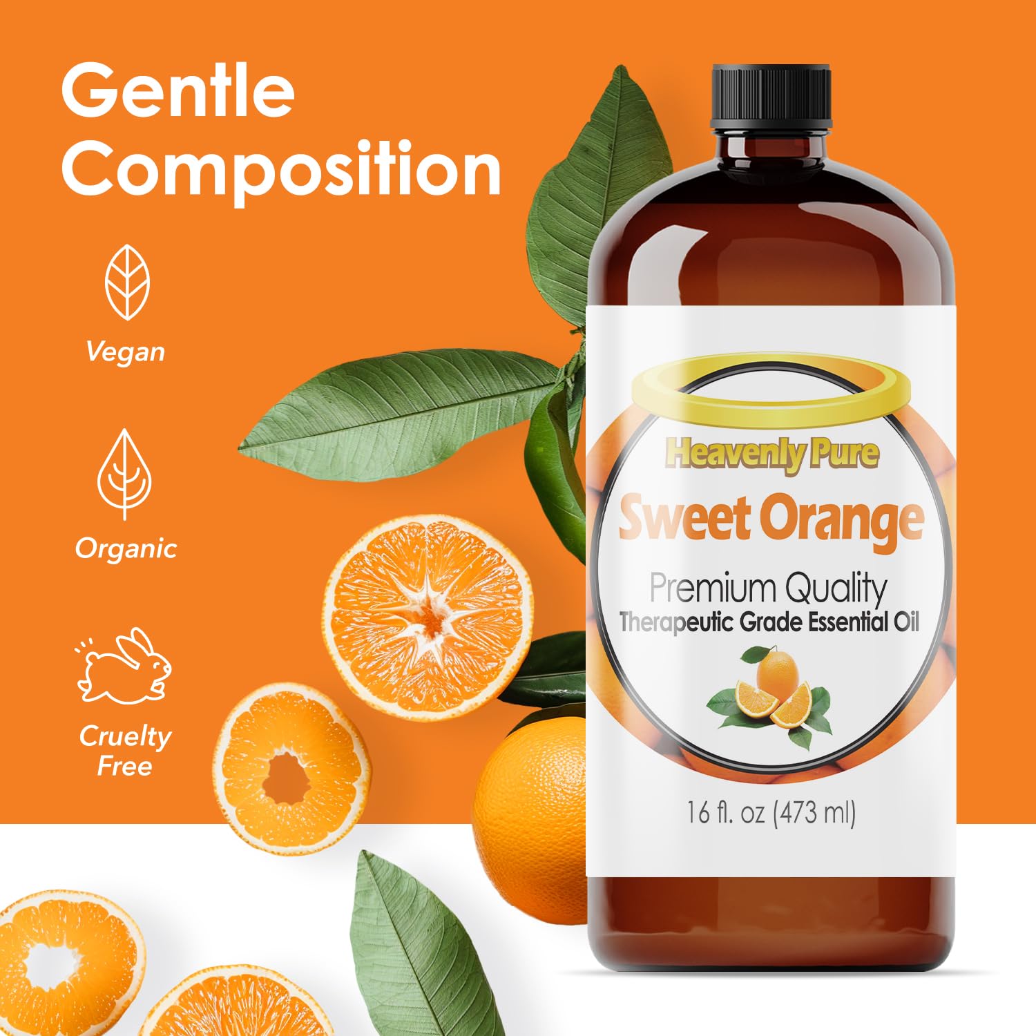 Heavenly Pure Sweet Orange oil in gift bottle suits gifting and large-scale uses
