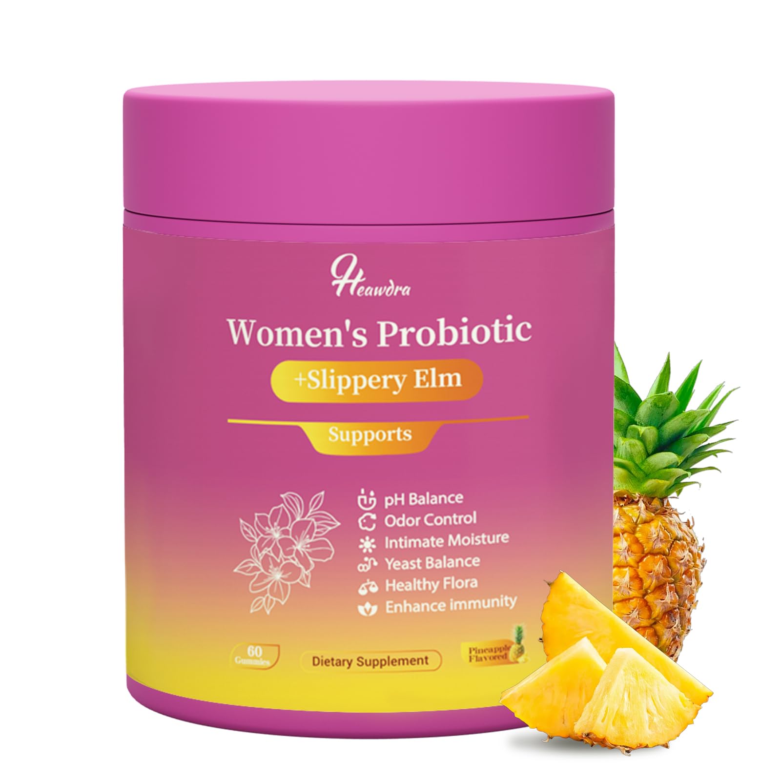 Heawdra Her Juicy Gummies bottle front for convenient daily wellness.