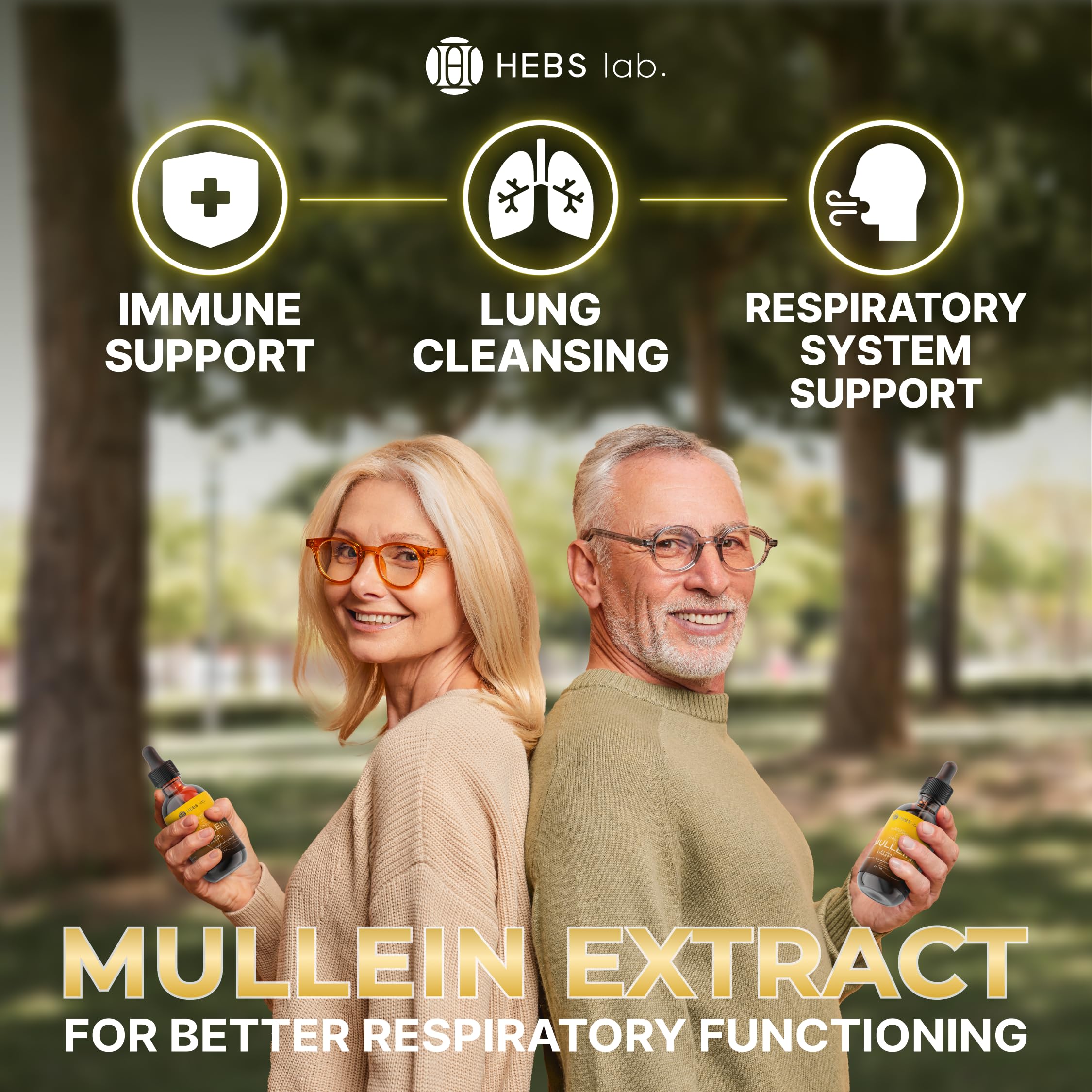 HEBS LAB Mullein Drops Dropper ready for easy dosing and lung soothing rituals.
