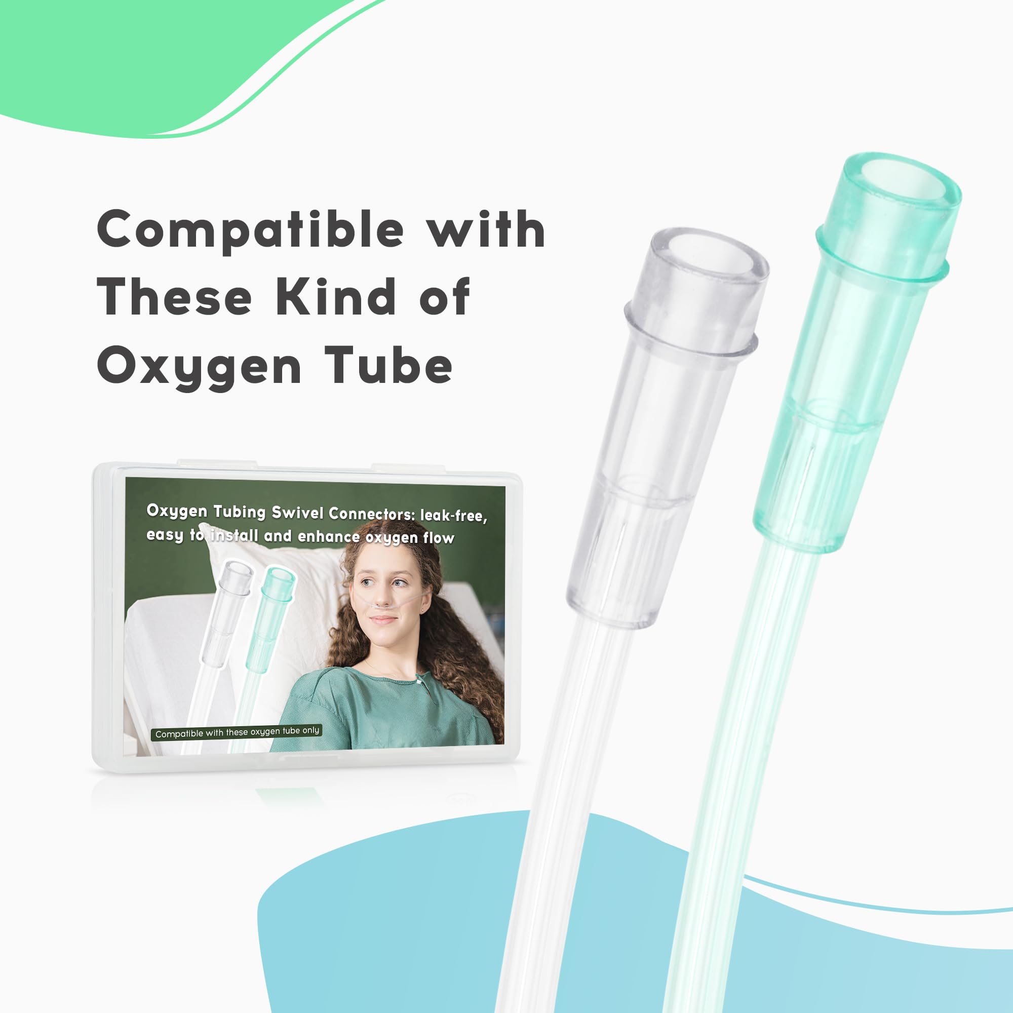 Hecatelly universal-compatibility connector fits shown tubing for reliable attachment.