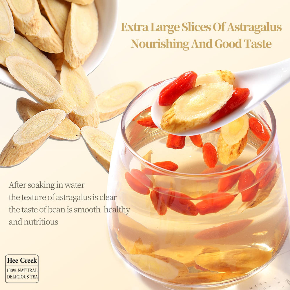 Hee Creek astragalus root slices, naturally dried for herbal use.