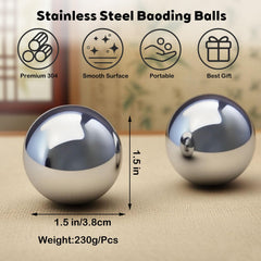Heeshin Baoding ball pair in hand demonstrates smooth rotation for dexterity