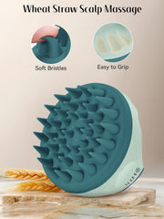 HEETA scalp massager in shower provides exfoliation for a refreshed scalp.