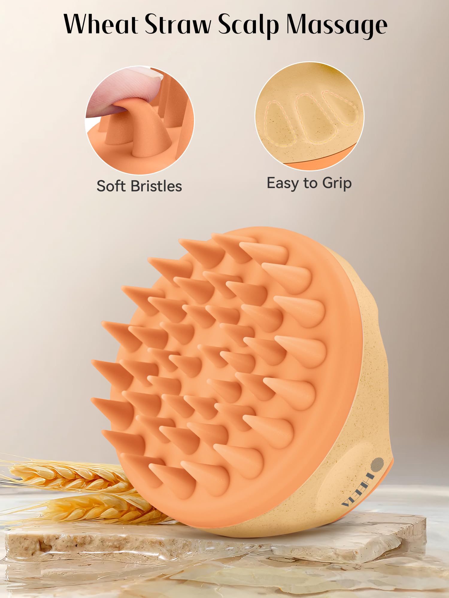HEETA ergonomic handle delivers a secure, non-slip grip during showers.