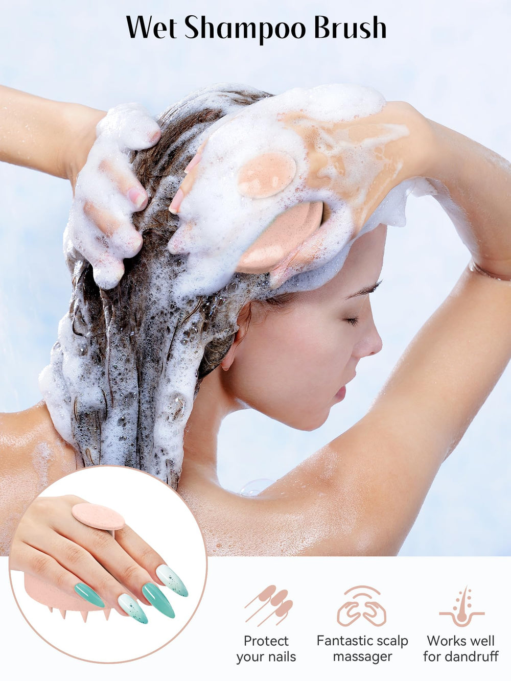 HEETA exfoliacion-cerdas-silicona-suaves elimina residuos sin irritar.