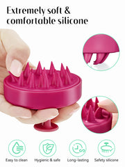 HEETA scalp massager disperses shampoo evenly for better absorption.