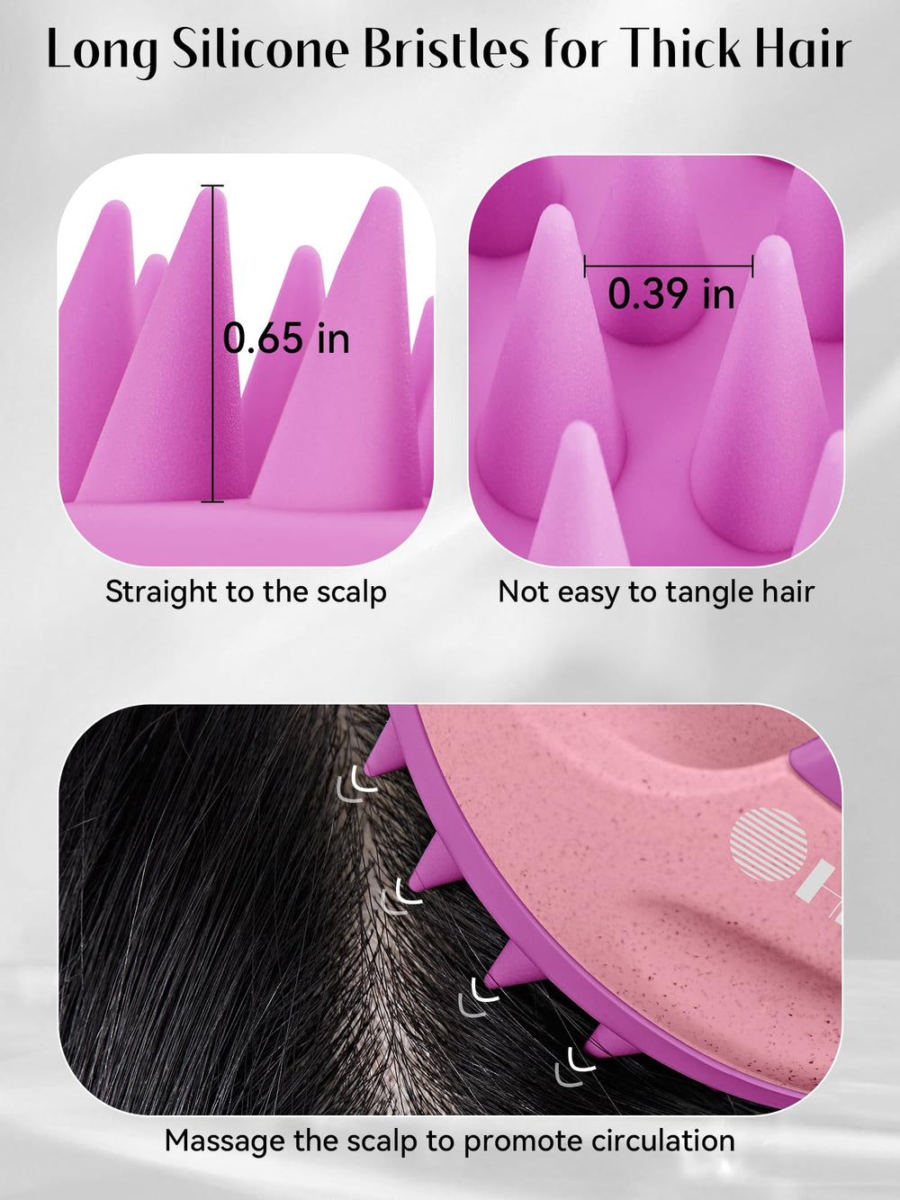 HEETA ergonomic handle offers a secure, non-slip grip for easier use.