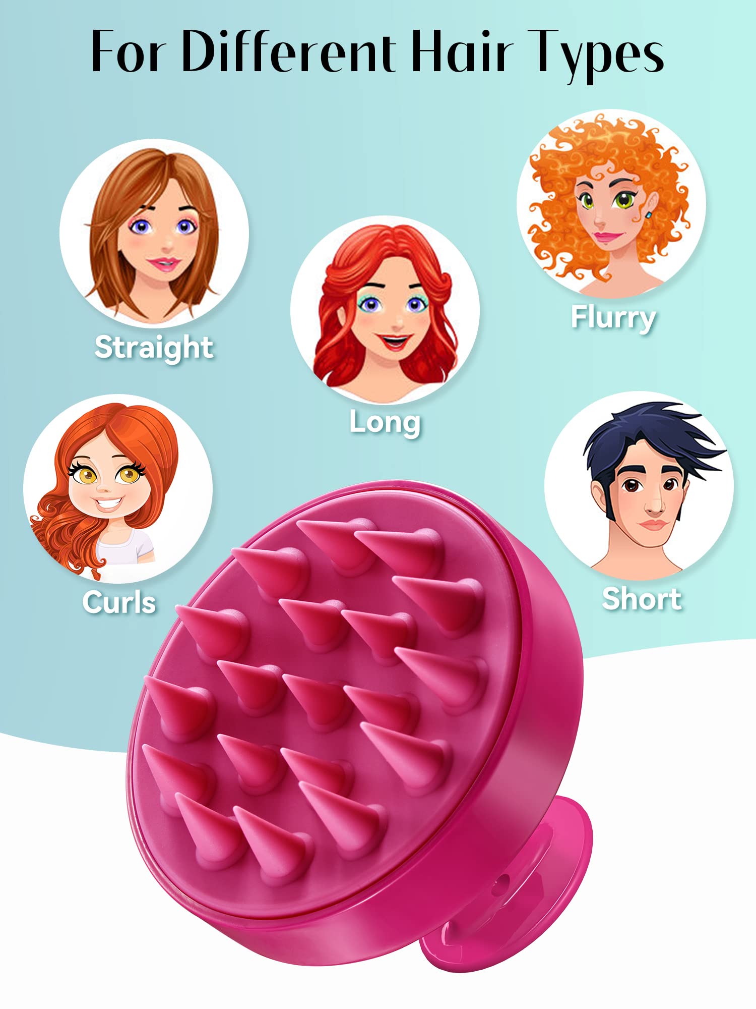 HEETA scalp massager travel-friendly size fits your routine on the go.