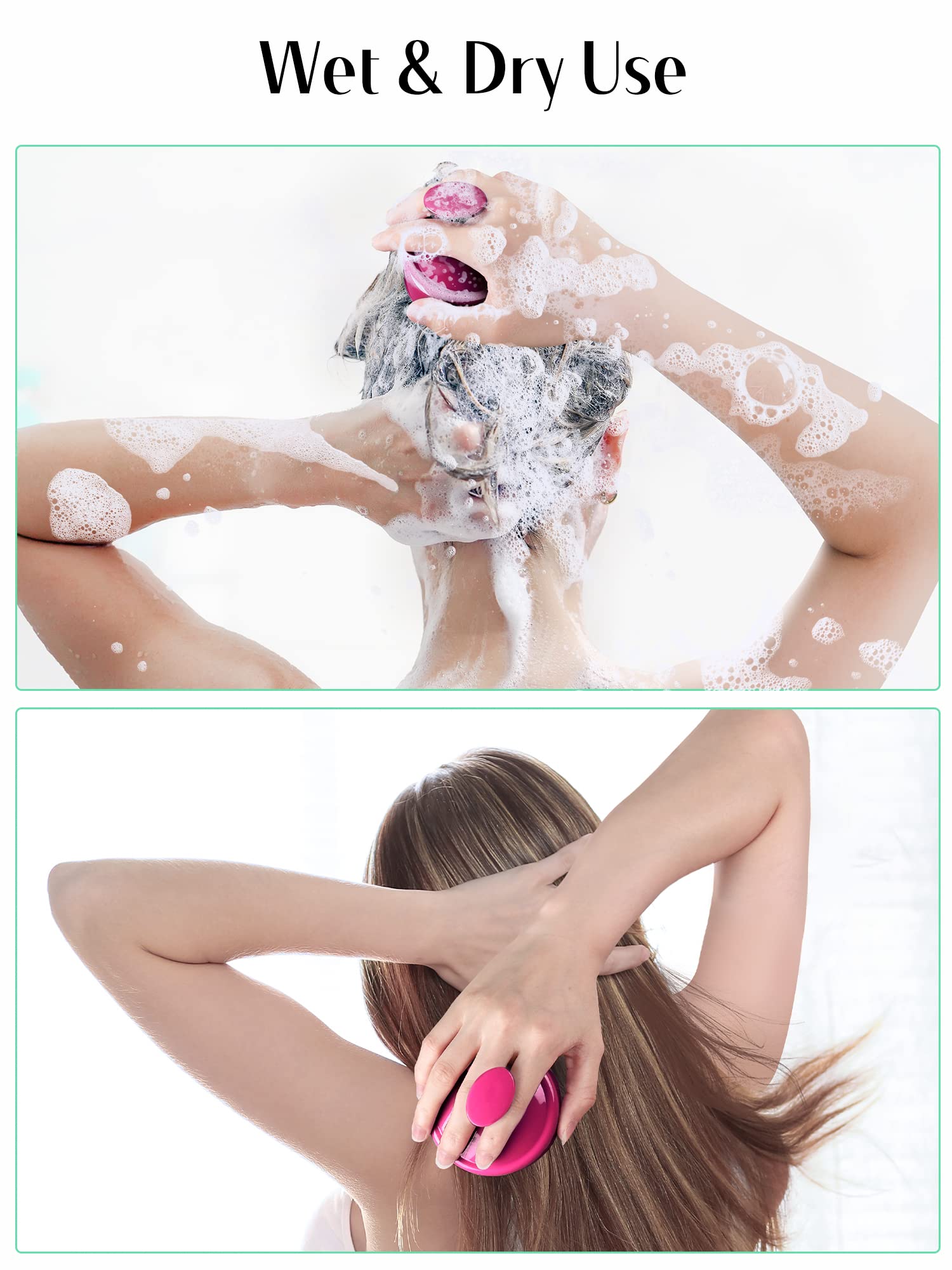 HEETA scalp massager waterproof design enables easy cleaning.