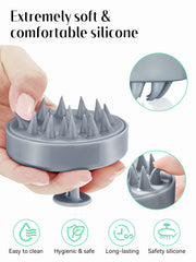 HEETA scalp scrubber removes buildup and oil for all hair types.