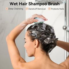 HEETA brush evenly distributes shampoo for thorough cleansing