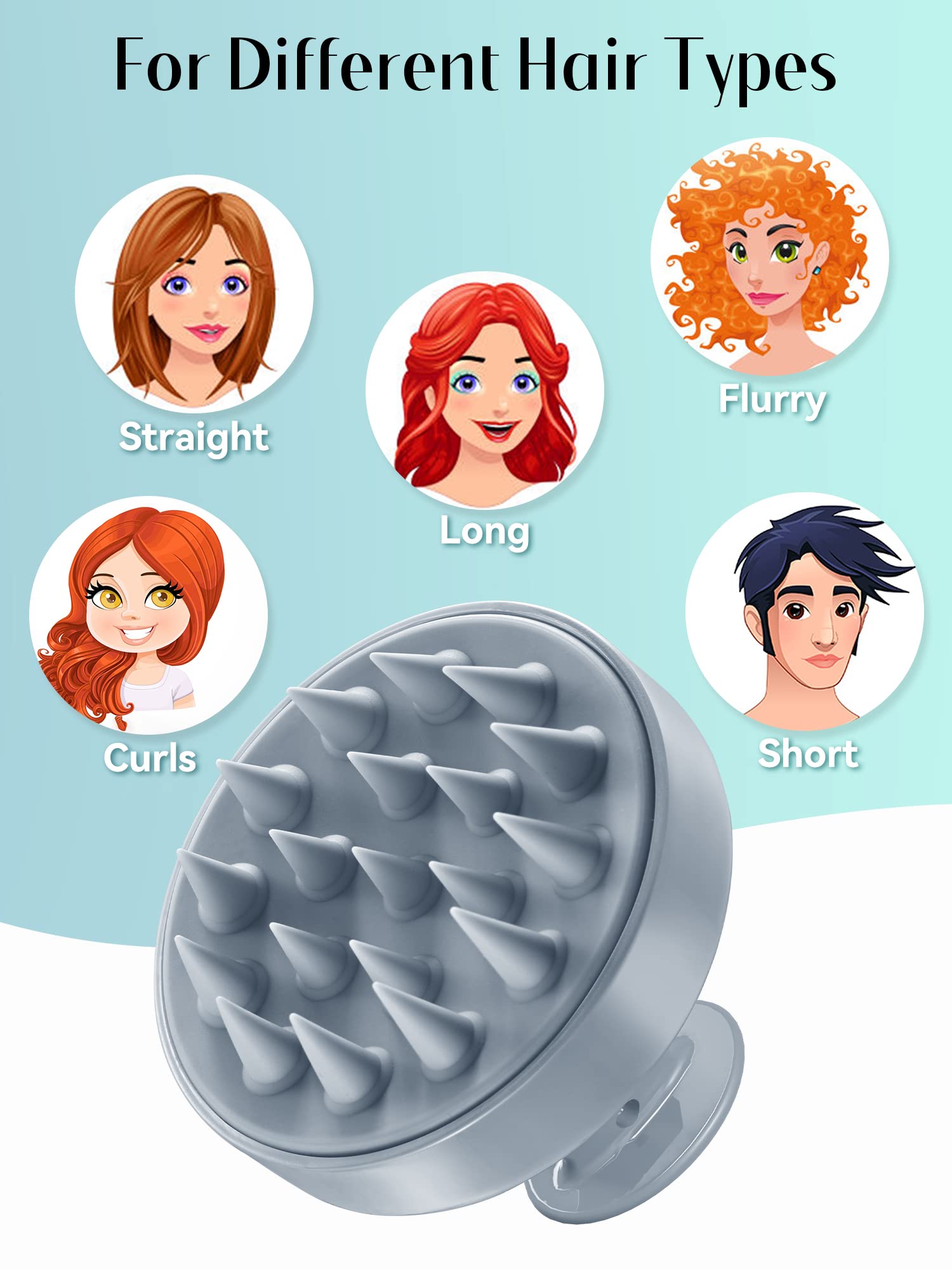 HEETA compact scalp brush travel-friendly for daily hair care.