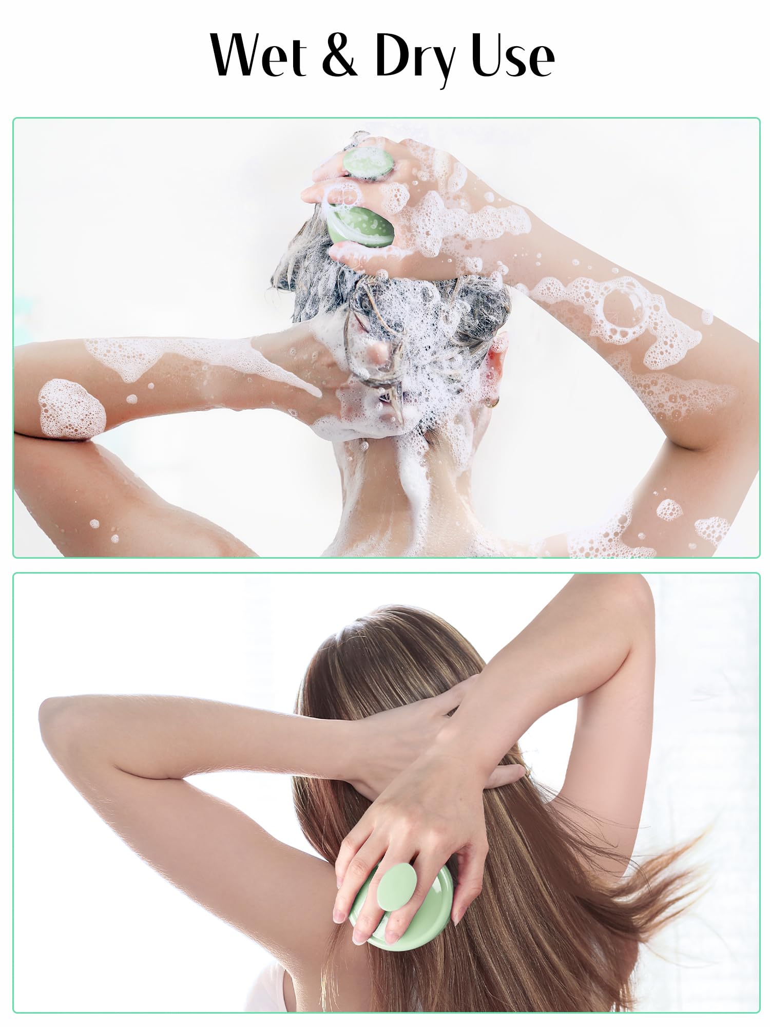 HEETA wet-dry compatible brush, travel-friendly for on-the-go care.