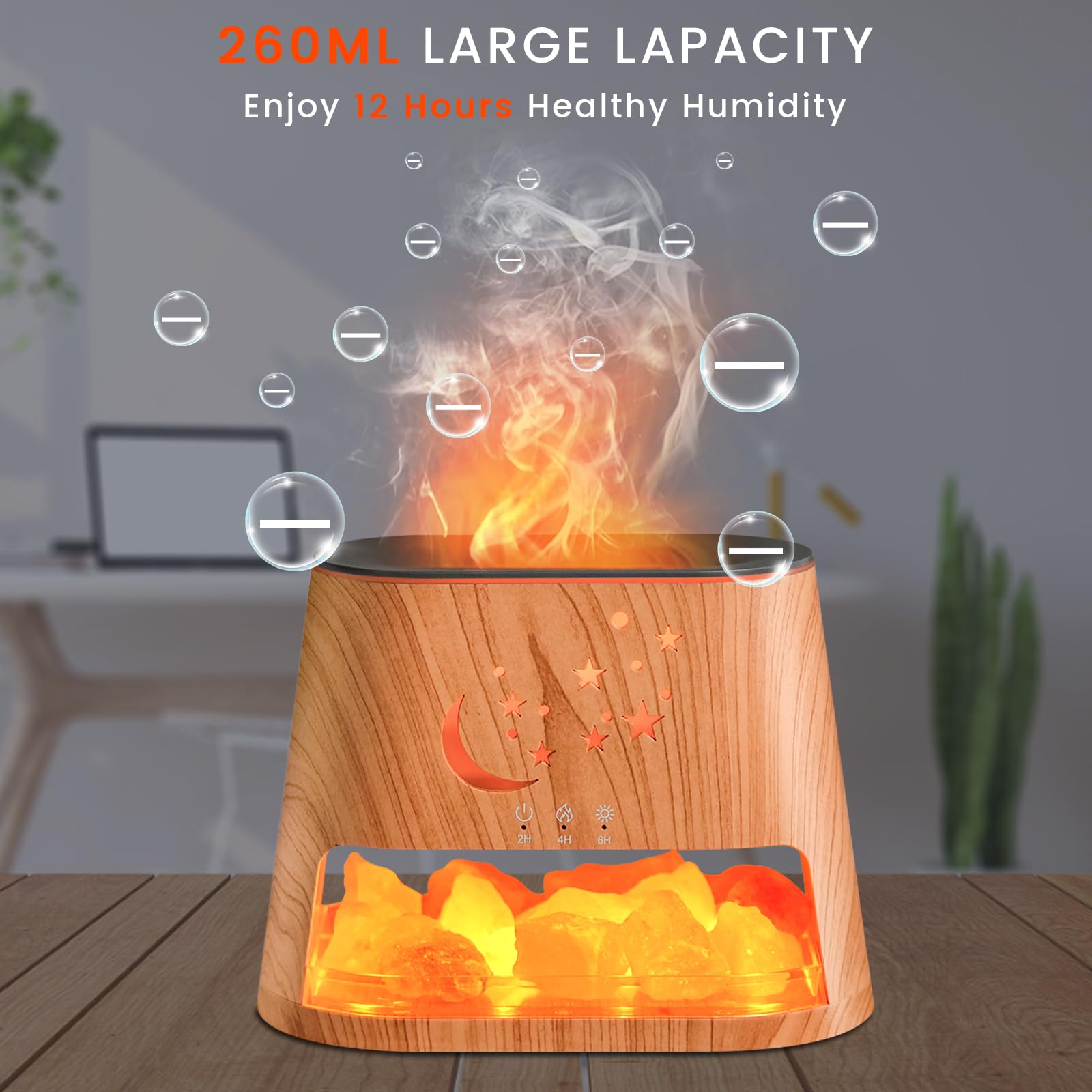 HEEYCEM remote-control diffuser enables quick mist and light adjustments.