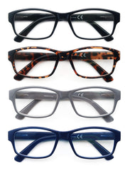 Gafas de lectura HEEYYOK grandes negras, cómodas para lectura diaria.