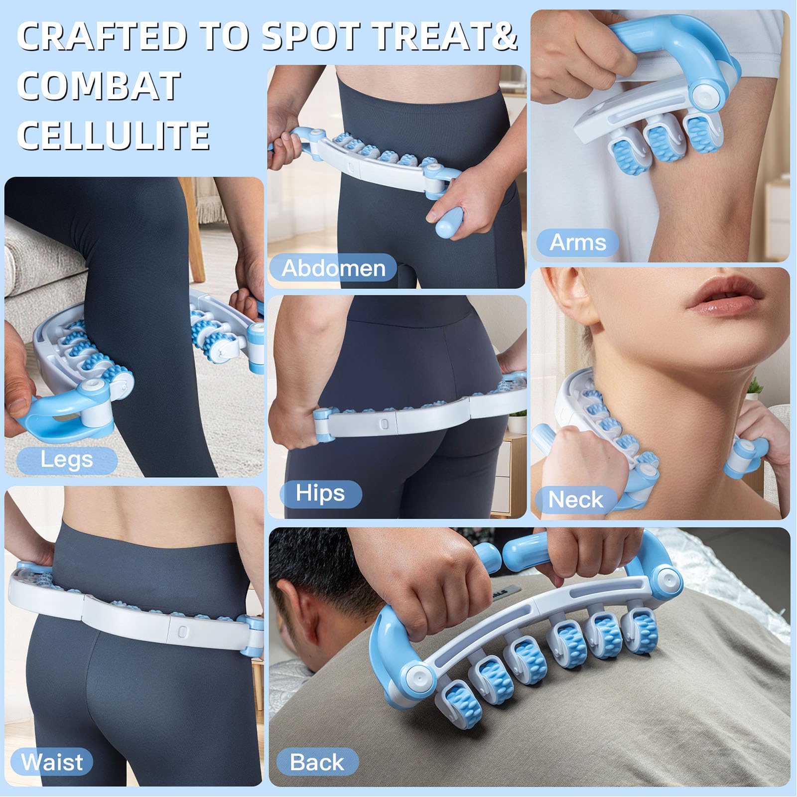 Hefnoya back roller eases tight muscles and promotes circulation