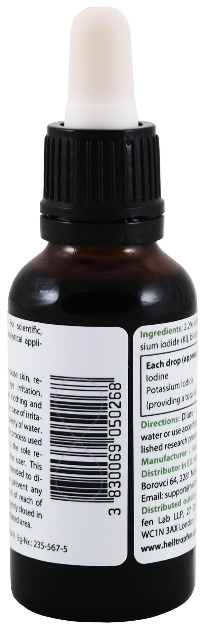 Heiltropfen travel packaging keeps the product secure during transit.