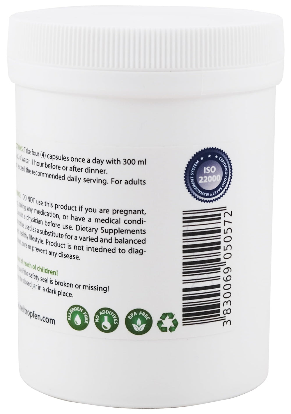 Heiltropfen Zeolite 240 bottle label emphasizing BPA-free packaging.