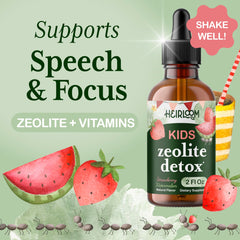 Heirloom Zeolite Detox for Kids strawberry watermelon flavor visual