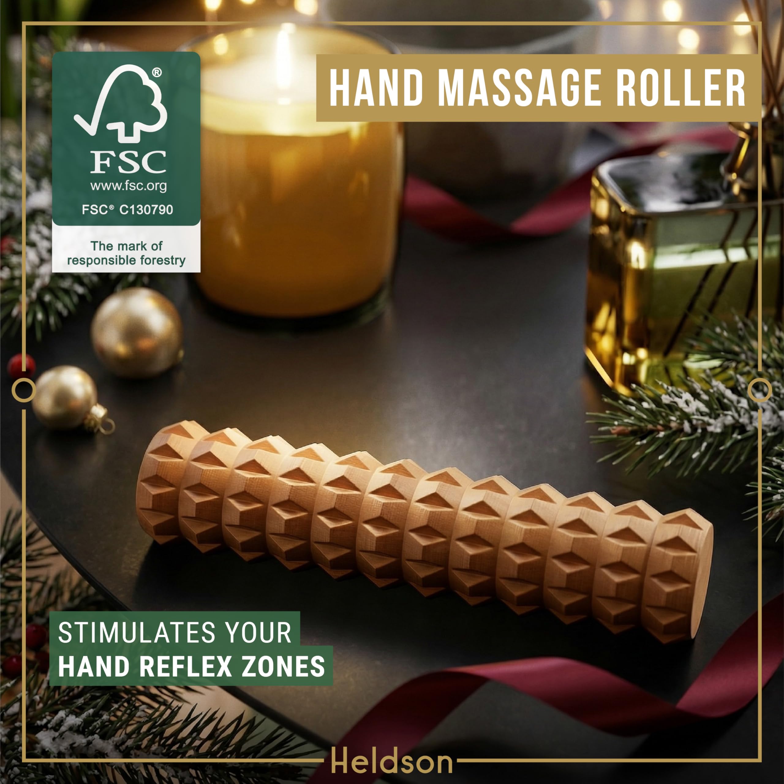 HELDSON back rolling stick provides comfortable full-body rolling.