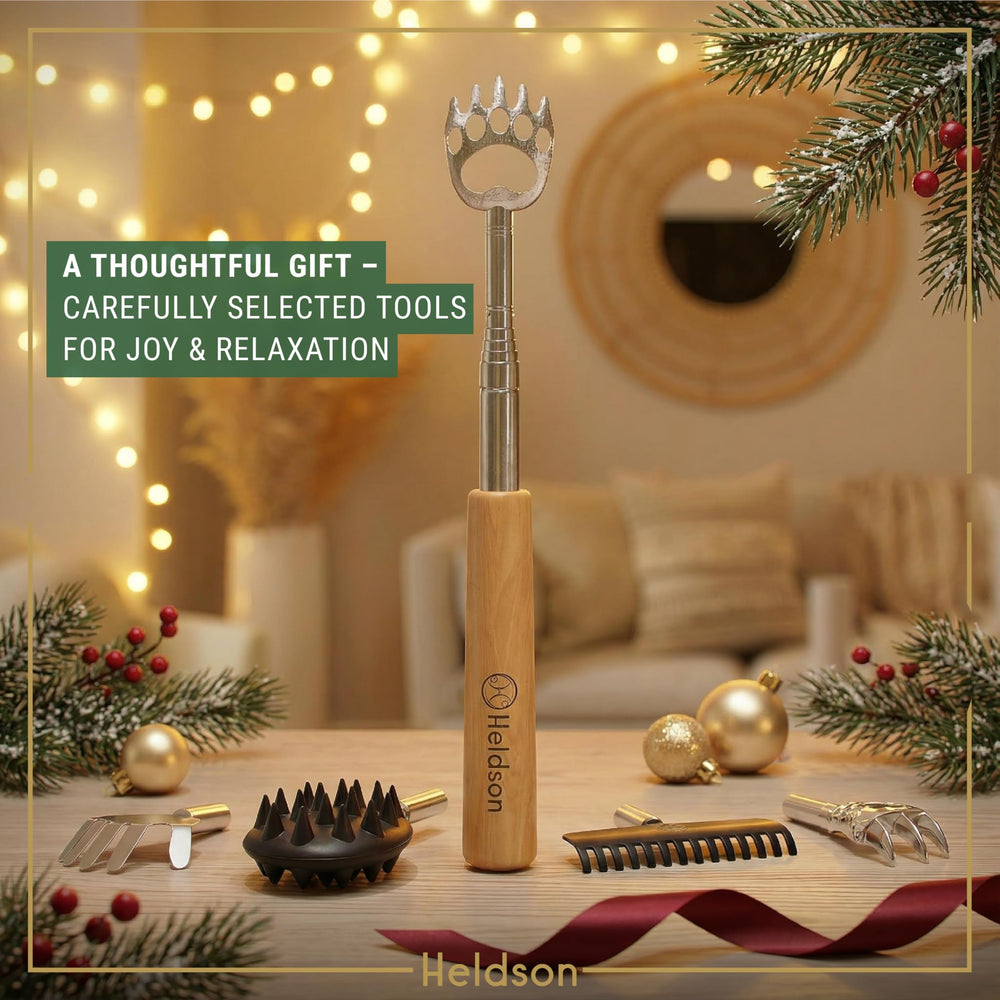 HELDSON gift-ready back scratcher suits men and women for thoughtful self-care.
