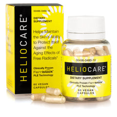 Heliocare 240mg PLE capsule front view for daily antioxidant support.