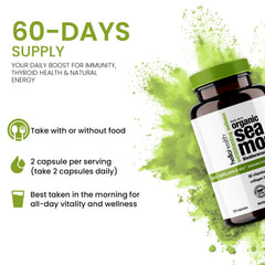 Hello Health Sea Moss Capsules in hand highlight portable daily wellness option.