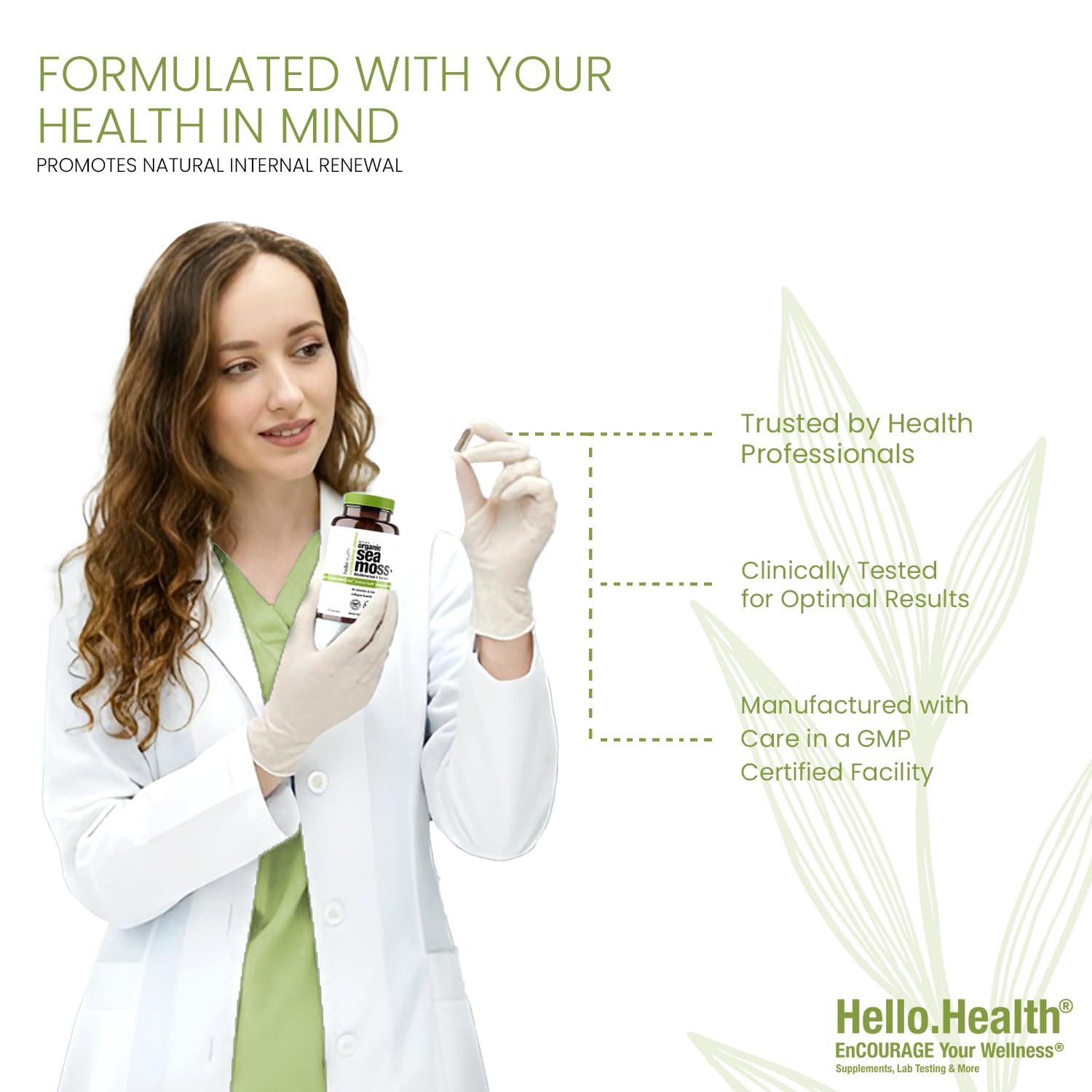 Hello Health Wild-harvest Purple Sea Moss suggests potent natural sourcing.