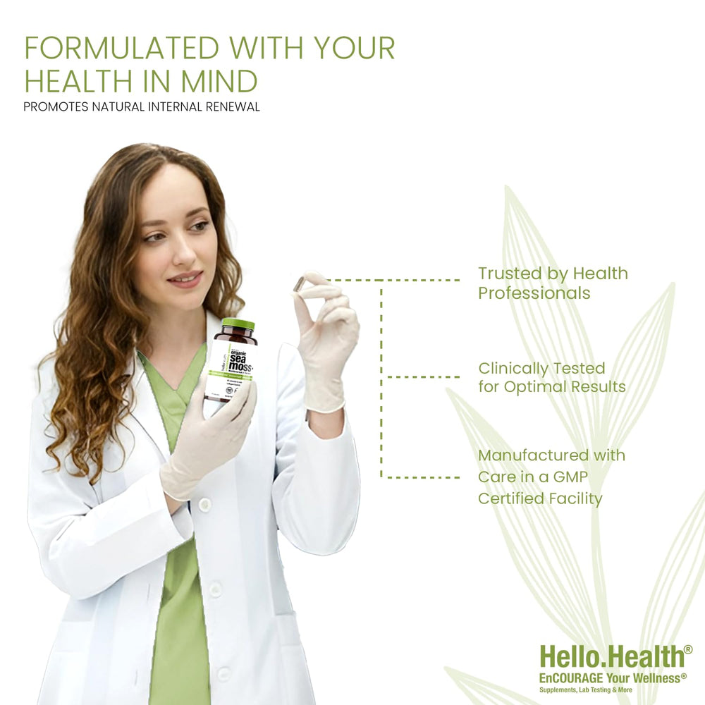 Hello Health Wild-harvest Purple Sea Moss suggests potent natural sourcing.