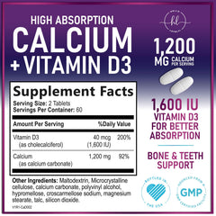 Hello Lovely calcium D3 tablets highlight easy-to-swallow daily use.