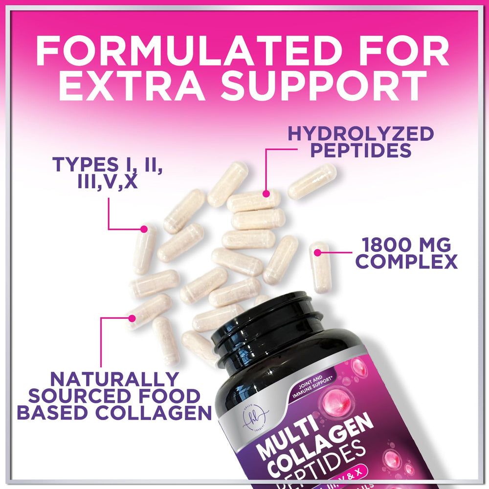 Third-party testing seal on Hello Lovely collagen product.