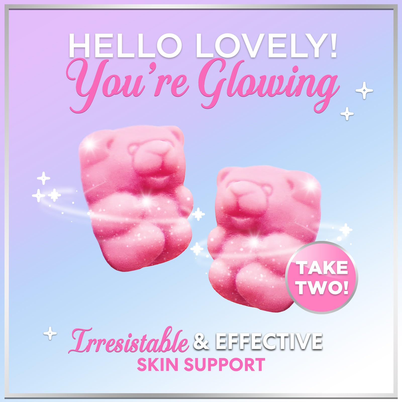 Vegetarian-friendly Hello Lovely gummies designed for daily beauty support