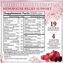 Hello Lovely raspberry gummy close-up highlights tasty support for night sweats and energy.