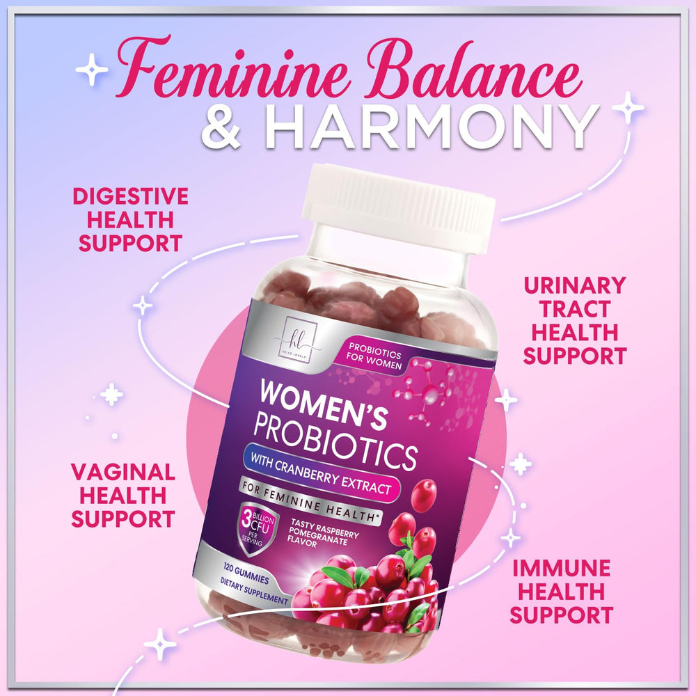Hello Lovely Probiotics for Women gummies during routine for feminine health