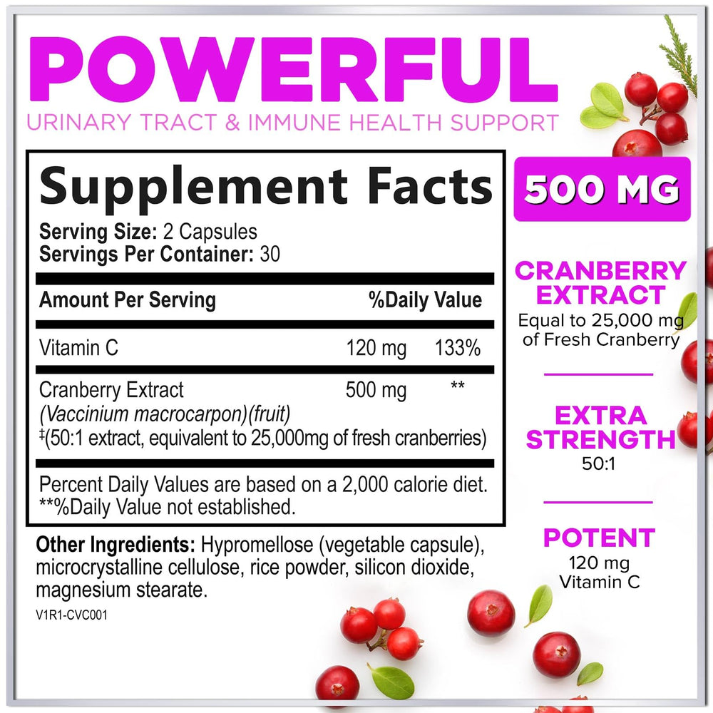 Hello Lovely Cranberry packaging front highlighting triple-strength extract.