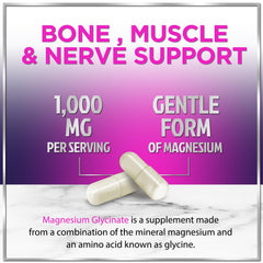 Hello Lovely Magnesium Glycinate bottle label shows chelated purity and non GMO ingredients.