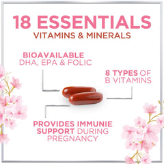 Hello Lovely Prenatal: etiqueta de ingredientes visibles para conocer la composición y vitaminas.