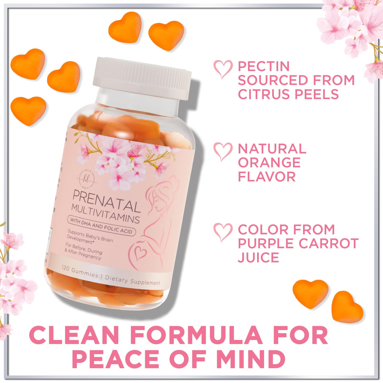 Hello Lovely Prenatal Gummies choline focus – supports fetal growth and postnatal resilience.