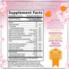 Hello Lovely Prenatal Gummies label – clear ingredient details and folate support for early pregnancy.
