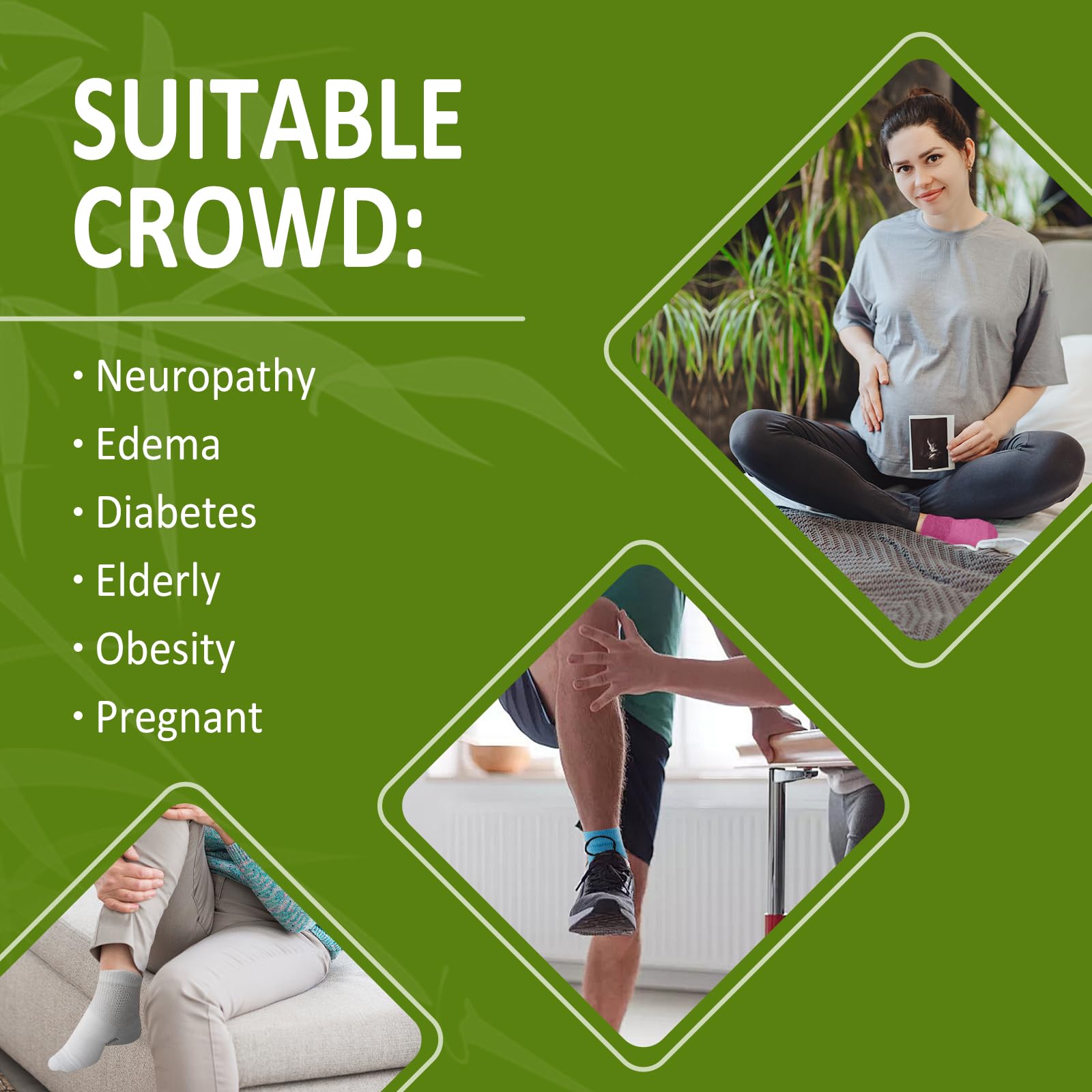 Hellomamma bamboo sock suited for yoga and Pilates with cushioned comfort.