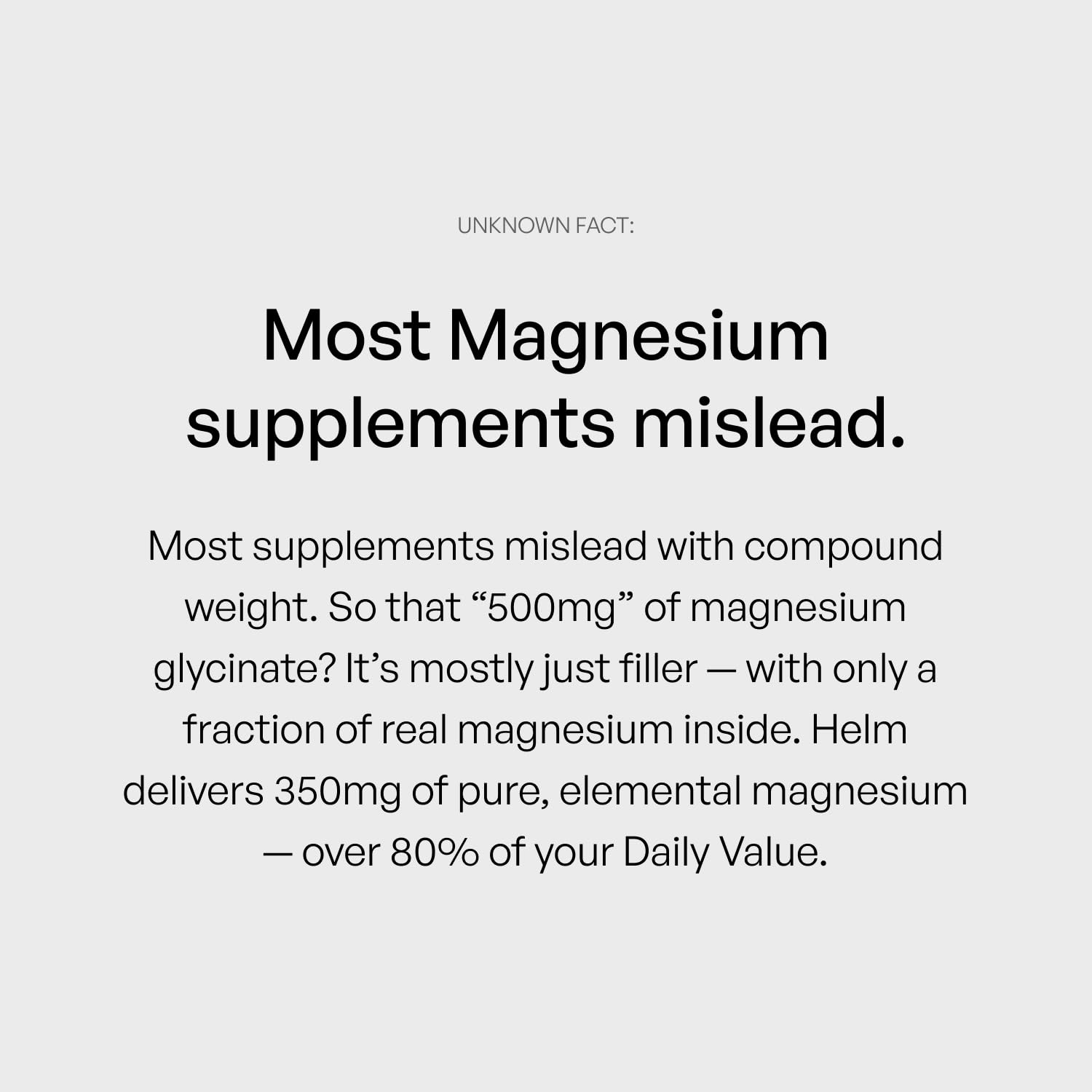 Helm Nutrition sleep support visuals suggest reduced stress during the day