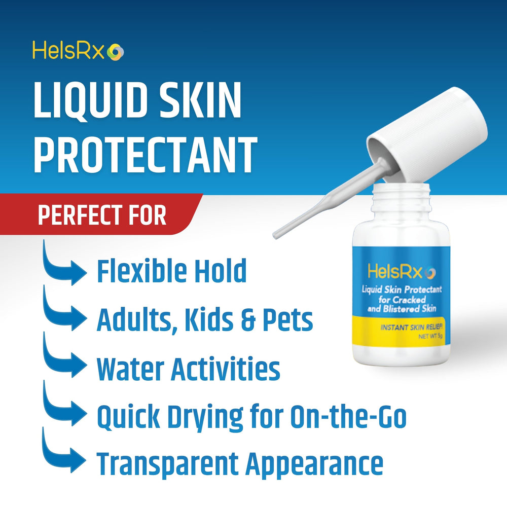 HelsRx fast-drying formula seals skin quickly for protection