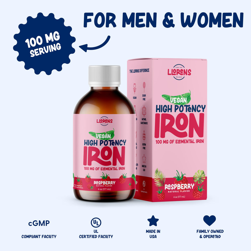 Hematex liquid iron ingredients highlight vegan formula and plant-based iron