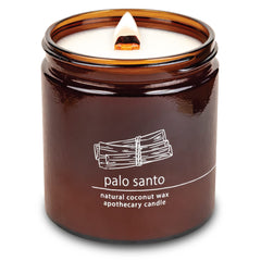 Hemlock Park crackling wood wick candle for cozy evenings.