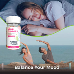 Hemp & Hand 750mg blue-raspberry pack emphasizes sour taste and convenient dosing