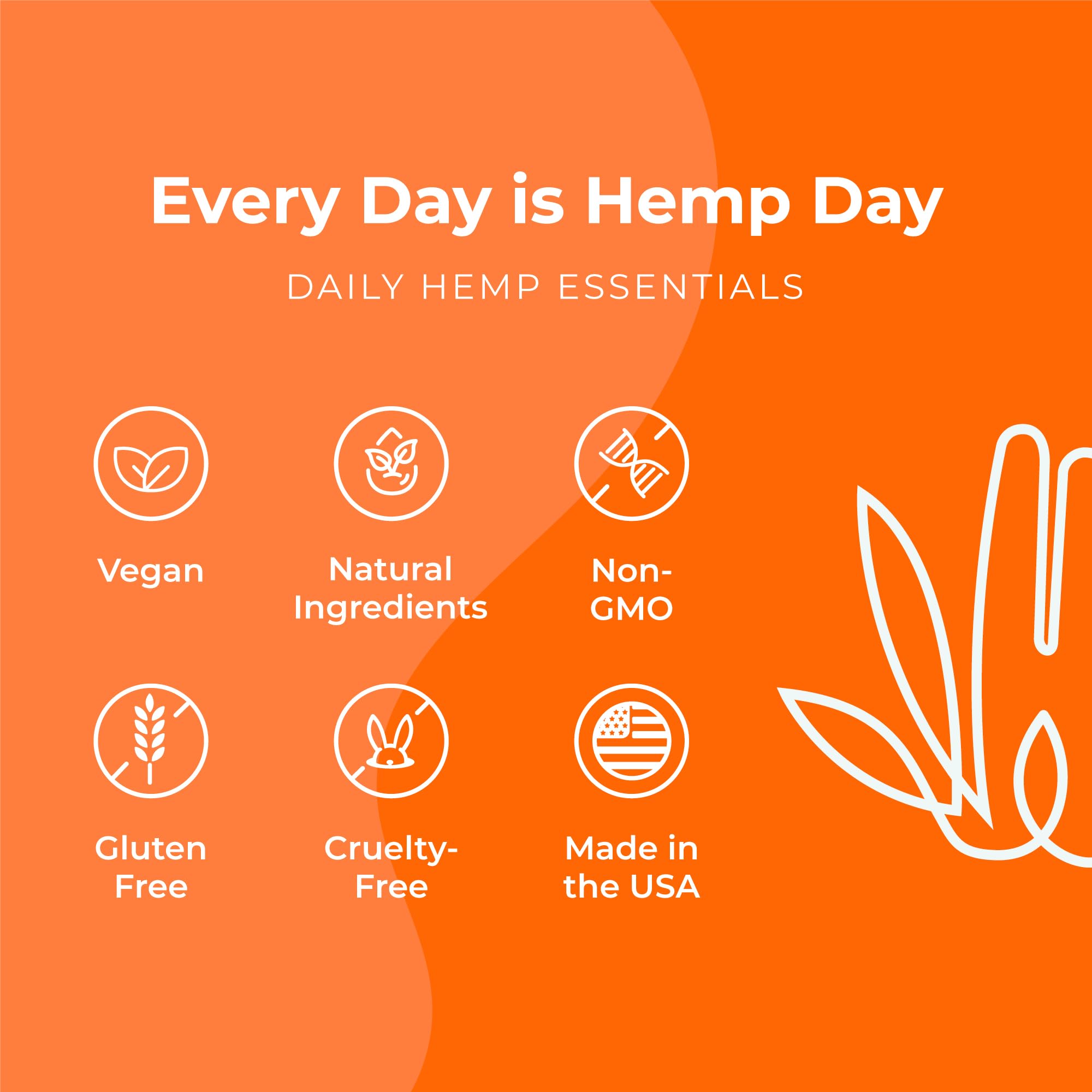 Hemp & Hand orange Cordyceps gummy with bright citrus flavor