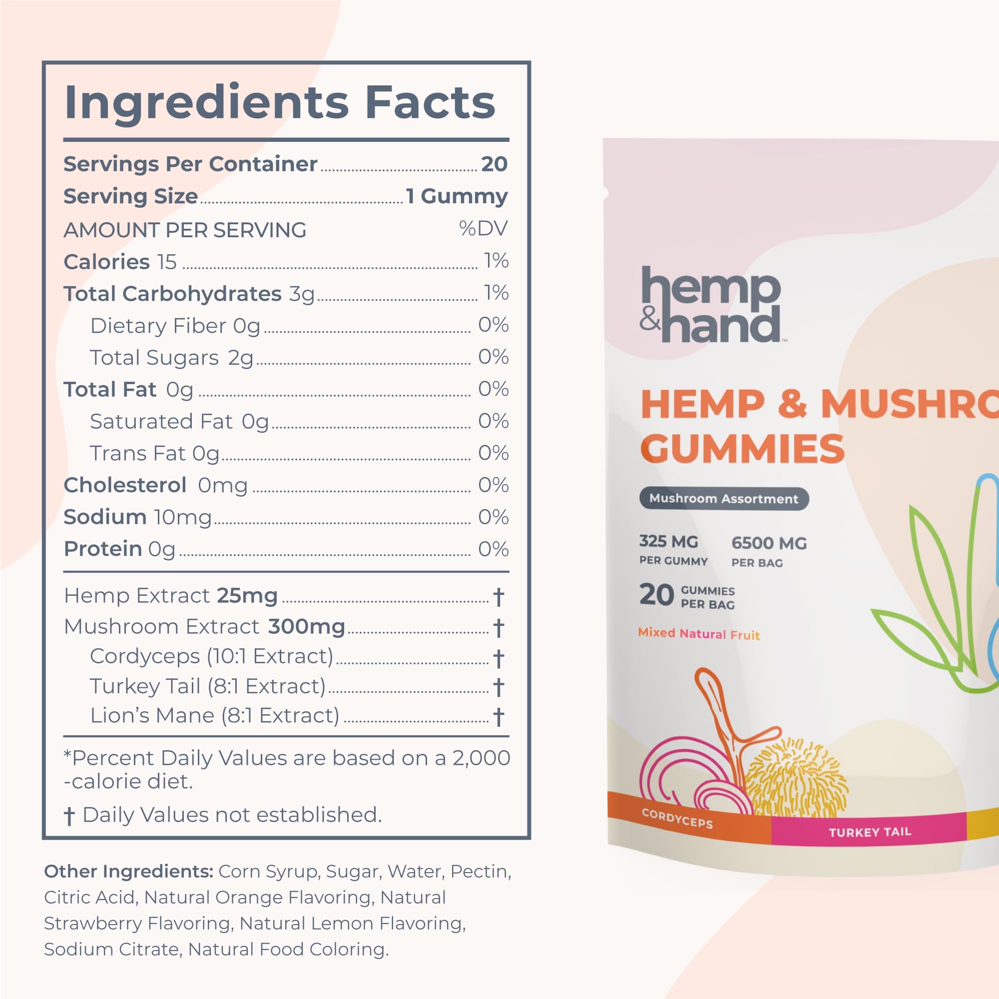 Hemp & Hand packaging shows vegan gluten-free badge for dietary needs