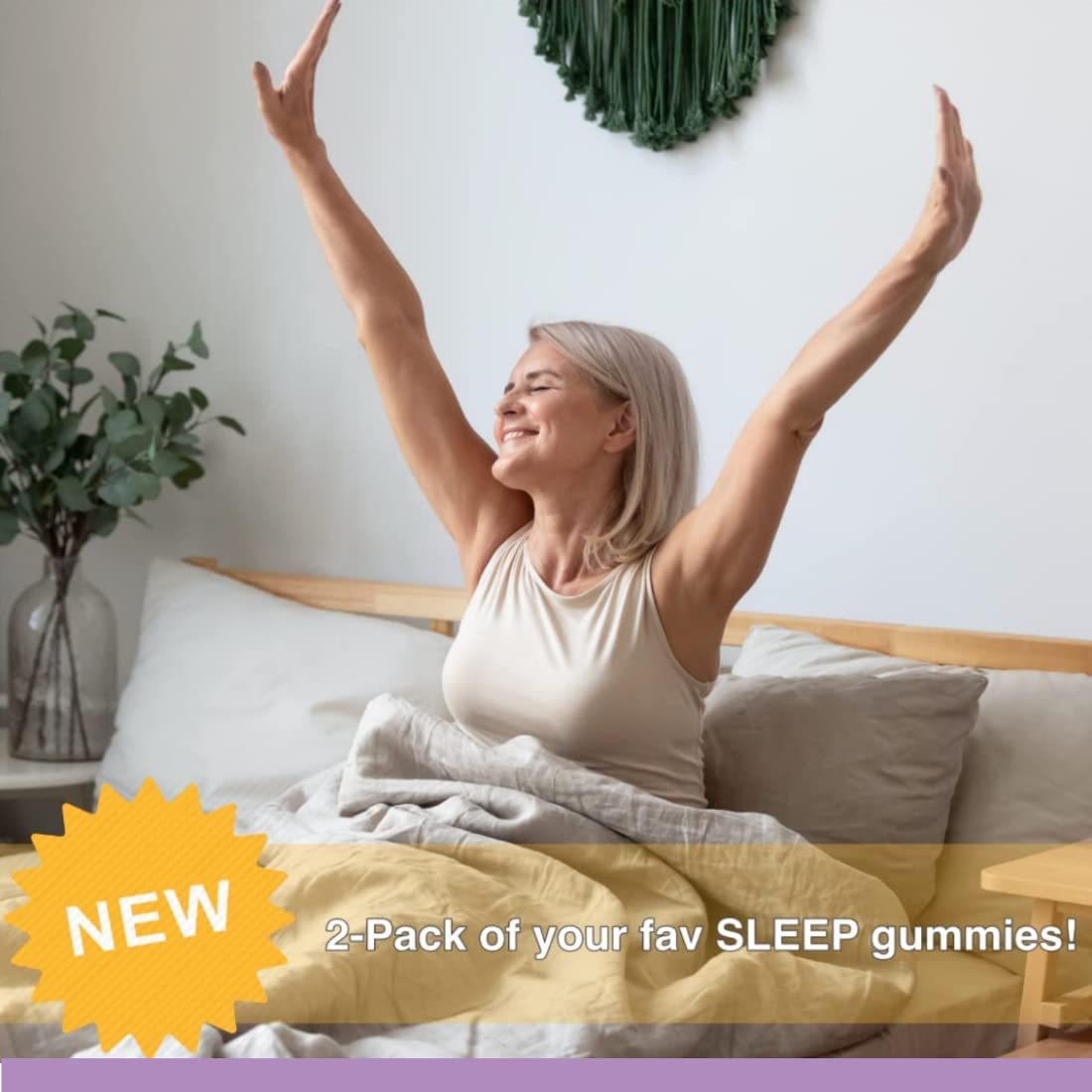 HEMPWAY Sleep Gummy label shows melatonin and l-theanine for a soothing night routine
